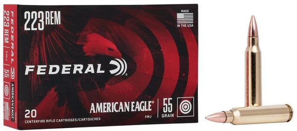 American Eagle AE223 Full Metal Jacket Boat Tail FMJBT 55 Grain .223 Remington