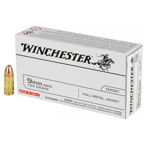 Winchester USA Nato 9mm Luger / Parabellum 124 gr FMJ ammo