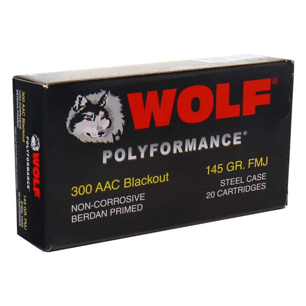 Wolf Ammunition 300 AAC Blackout 145 Grain Full Metal Jacket(FMJ)