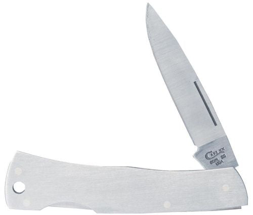 Case Knives Brushed Stainless Steel Executive Lockback Folding Knife