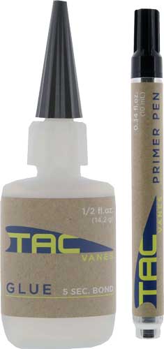 Tac Vanes Fletching Adhesion Kit 0.5oz Glue and Primer Pen