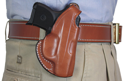 DeSantis Thumb Break Scabbard OWB Leather Holster RH SIG P250/320 Tan
