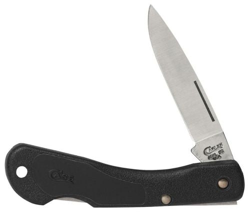 Case Knives Lightweight Black Synthetic Smooth Mini Black Horn Folding Knife