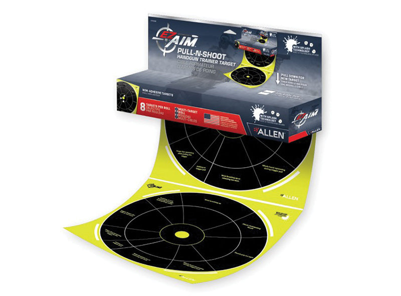 EZ Aim Pull-N-Shoot Splash Handgun Trainer Target 12x12 8-Pack