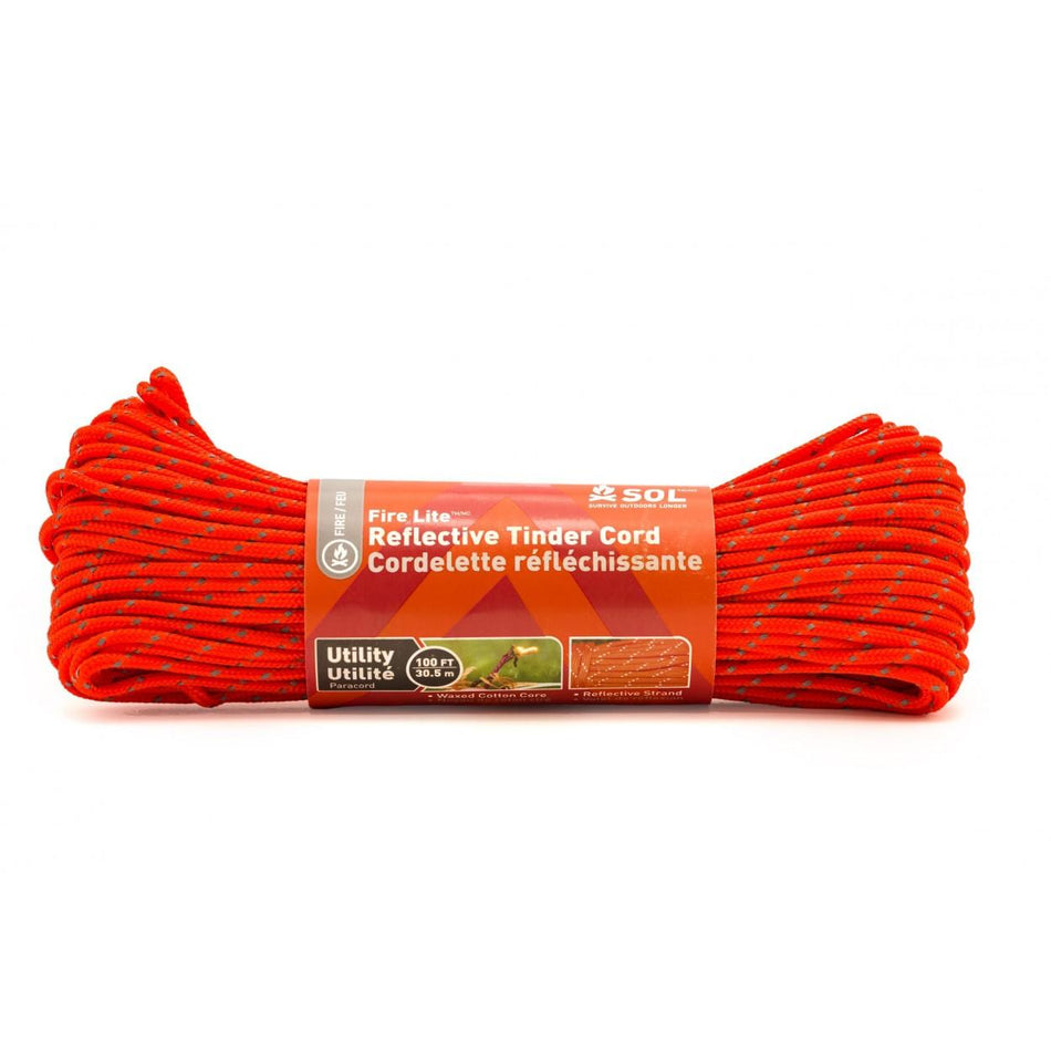 SOL Fire Lite Utility Reflective Tinder Cord 100 ft