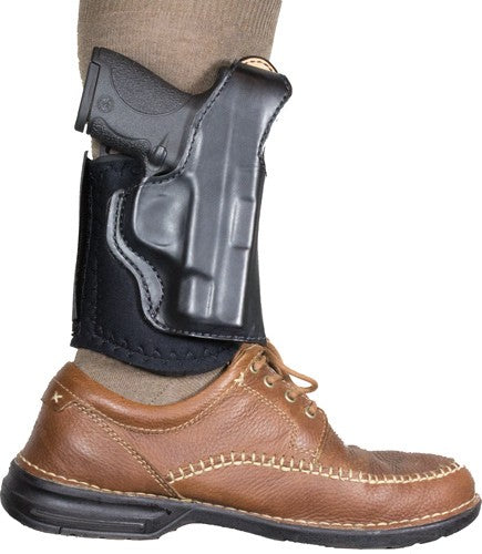 DeSantis Die Hard Ankle Holster RH Black Leather Glock 43