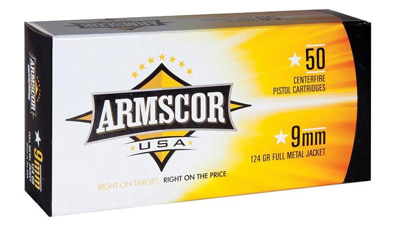 Armscor  9mm Luger / Parabellum 124 gr FMJ ammo