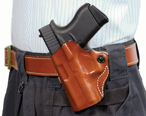 DeSantis Mini Scabbard LH OWB Leather Holster for SIG P365 Tan