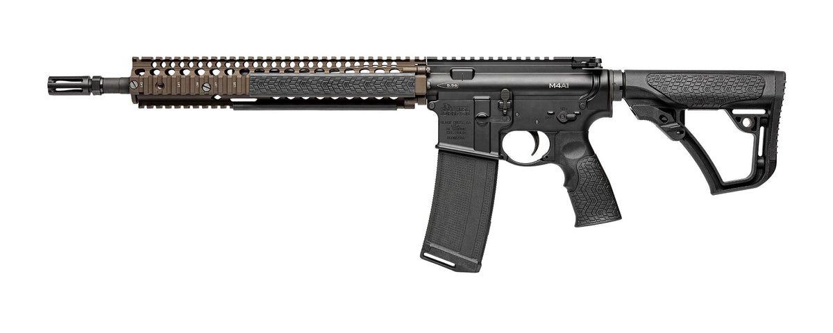 Daniel Defense 0208806027011 DDM4 M4A1 5.56x45mm NATO 30+1 14.50" Threaded Barrel, Black Hard Coat Anodized Receiver, 6 Position Stock w/SoftTouch Overmolding, Flat Dark Earth Handguard