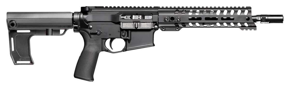 Patriot Ordnance Factory 2167 P15 Constable 350 Legend 10+1 10.50" M-LOK Handguard, Black Anodized Aluminum Receiver w/Picatinny Rail, Black Polymer MFT Blade Stabilizer, MFT Grip