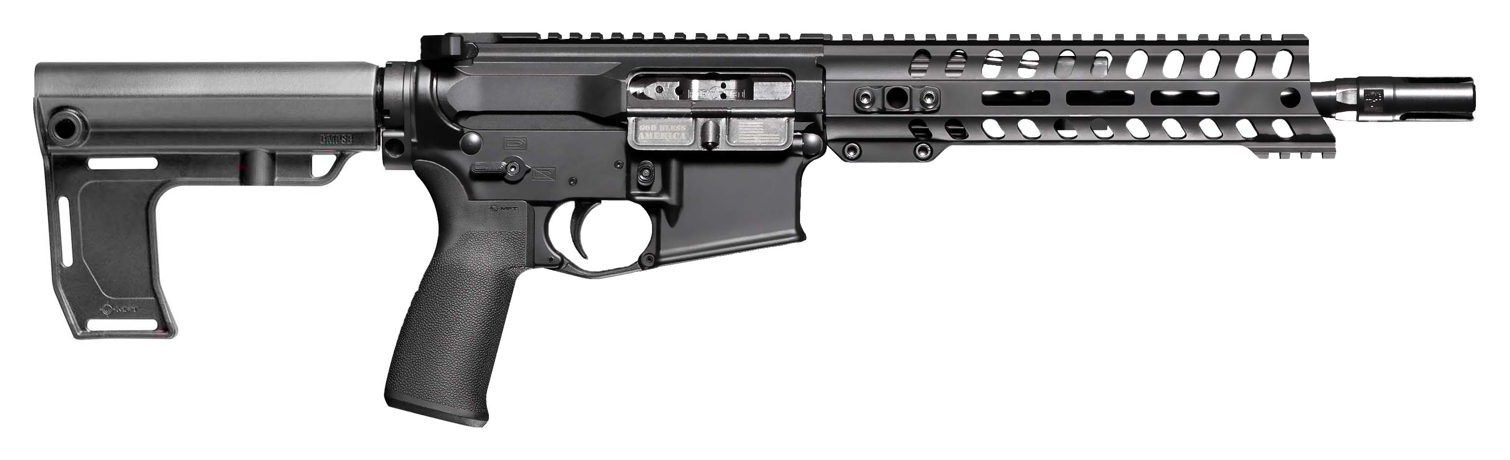 Patriot Ordnance Factory 2167 P15 Constable 350 Legend 10+1 10.50" M-LOK Handguard, Black Anodized Aluminum Receiver w/Picatinny Rail, Black Polymer MFT Blade Stabilizer, MFT Grip