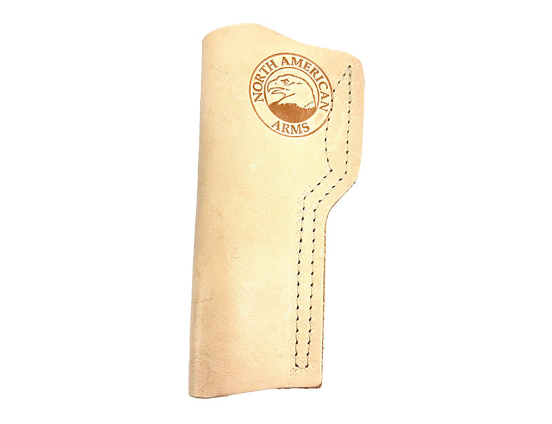 North American Arms Open Muzzle Brushed Suede Leather Holster with Metal Clip