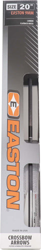 Easton Xbow Bolt 9mm Carbon 20" with 3" Vanes Flat Back Nock 6-Pack