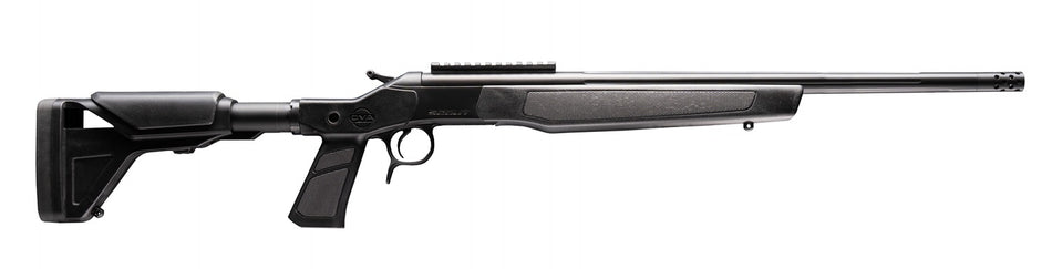 CVA CR4439XP Scout XP 35 Whelen 1rd 20" Matte Stainless Steel Threaded Barrel & Receiver w/Picatinny Rail, Graphite Black Adjustable Synthetic Stock