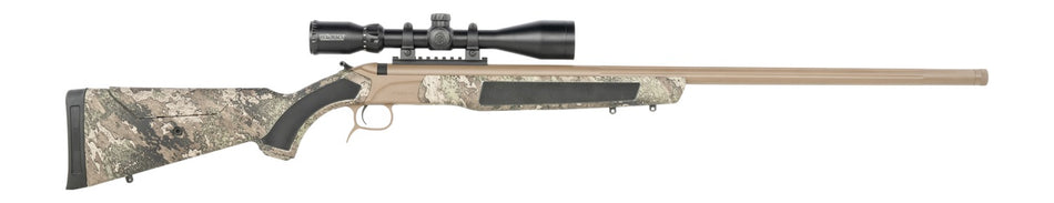 CVA PR3208NSCP Accura LR-X Scope Pkg 45 Cal VariFlame 30" Flat Dark Earth Nitride Cerakote Fluted Threaded Barrel & Receiver w/Scope, Adj Comb TrueTimber Strata Synthetic Stock, KonusPro 309x40mm IR w