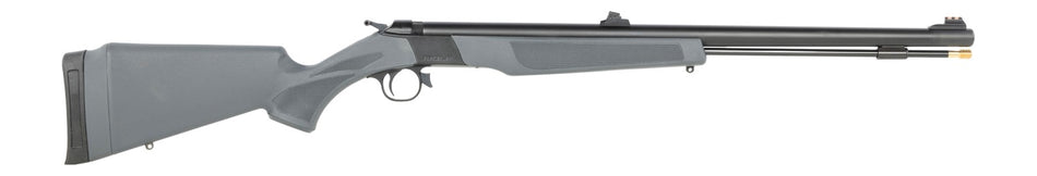 CVA PR2119 Wolf 50 Cal 24" Blued Single Shot Barrel, Blued Drilled & Tapped Steel Receiver, Adjustable Stealth Gray Synthetic Stock