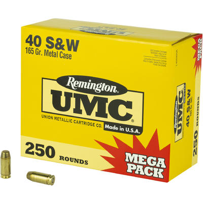 Remington Ammunition L40SW4A UMC 40 S&W 165 gr Full Metal Jacket (FMJ)