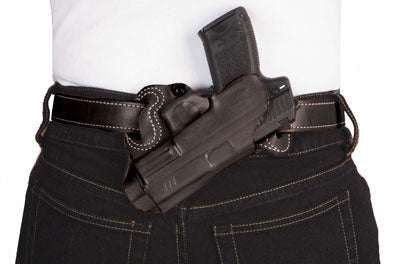 DeSantis Small of Back RH OWB Black Leather Holster for S&W J-Frame 2-2.25"