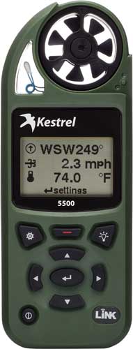 Kestrel 5500 Weather Meter with LiNK and Vane Mount - Olive Drab