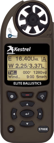 Kestrel 5700X Elite Weather Meter with Applied Ballistics - Flat Dark Earth