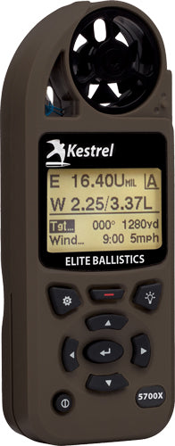 Kestrel 5700X WEZ Weather Meter with Applied Ballistics - Flat Dark Earth