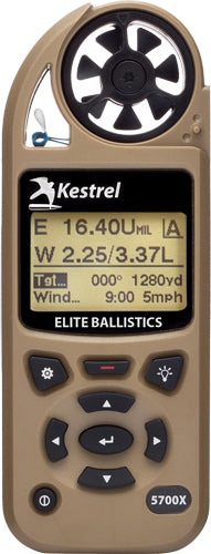 Kestrel 5700X Weather Meter with Applied Ballistics WEZ - Tan