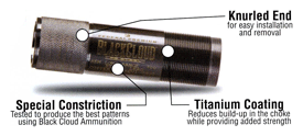 Carlsons Black Cloud 12GA Long Range Choke Tube, Accu-Mag for Mossberg M835/M935