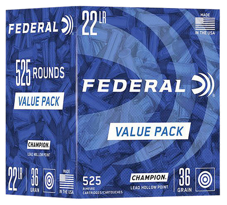 Federal 747 Lead Hollow Point Champion Training Value Pack   36 Grain .22 Long Rifle