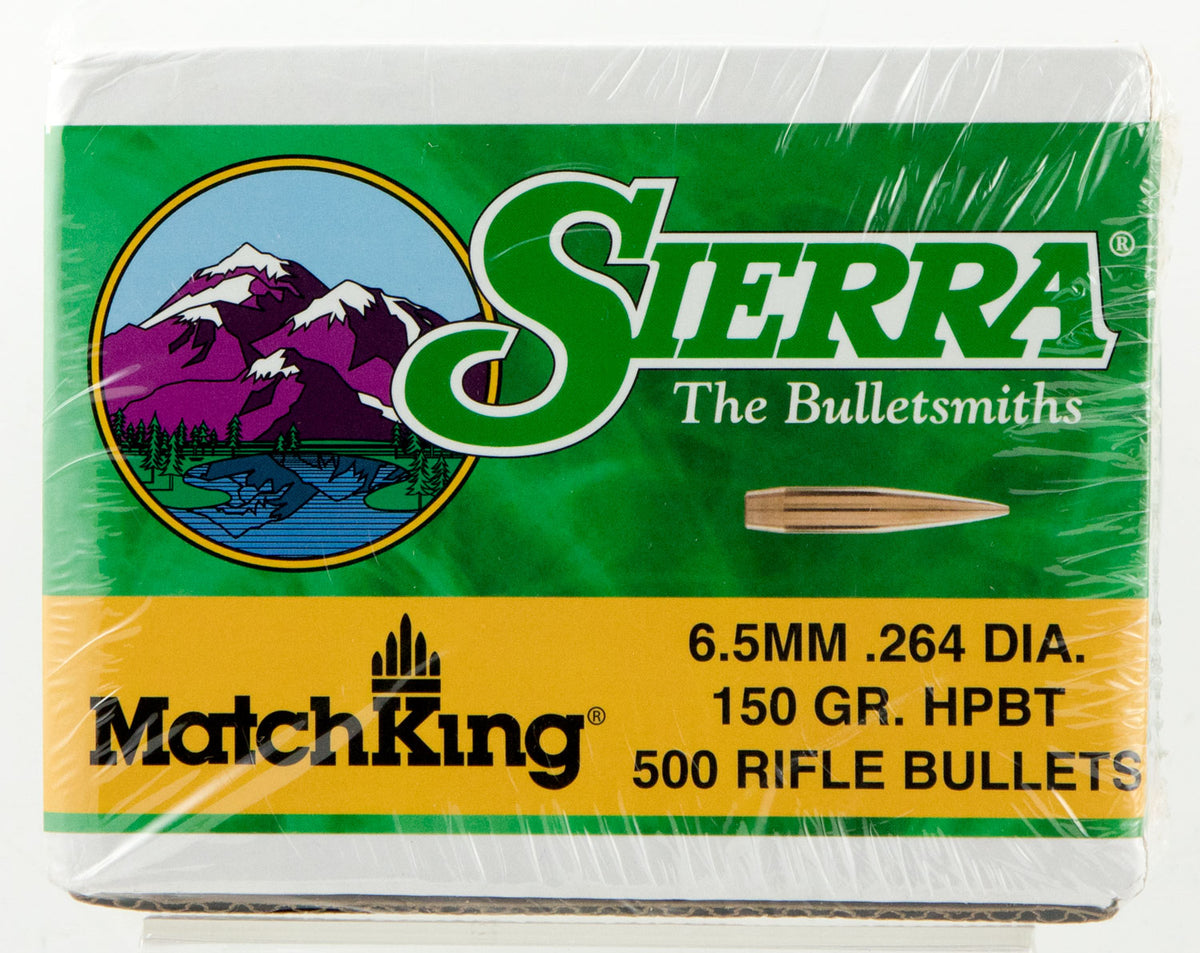 Sierra MatchKing 6.5 Creedmoor 150gr HPBT Target Projectiles 500/Box