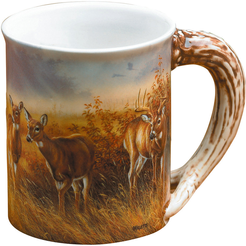 Wild Wings Sculpted Coffee Mug Meadow Mist Whitetail 16 oz