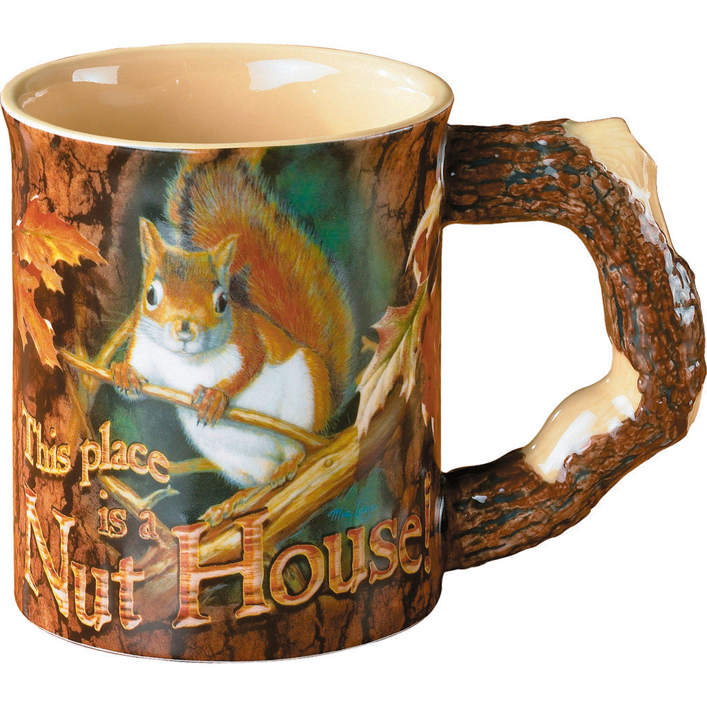 Wild Wings Sculpted Coffee Mug Nut House Squirrel 16 oz