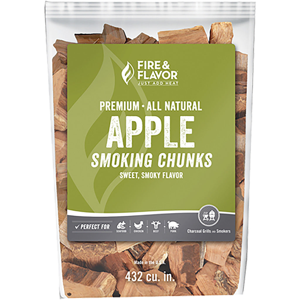 Fire and Flavor Premium All Natural Apple Wood Smoking Chunks 4 lbs
