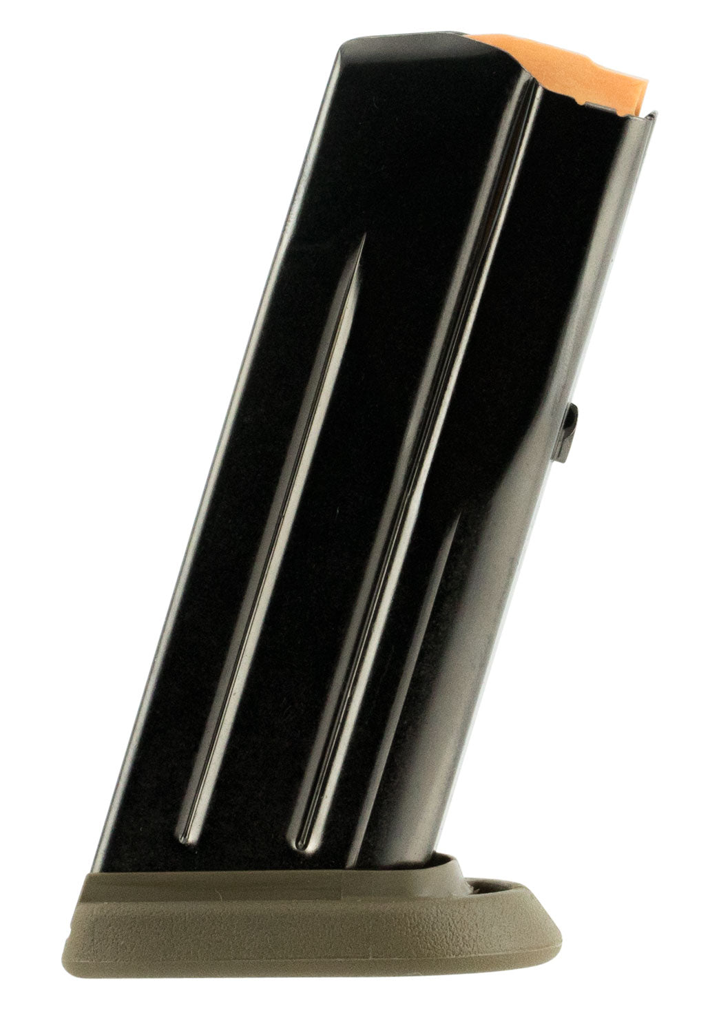 FN 20100062 FNS Compact 12rd 9mm Luger Magazine Black/Flat Dark Earth Polished Steel Body