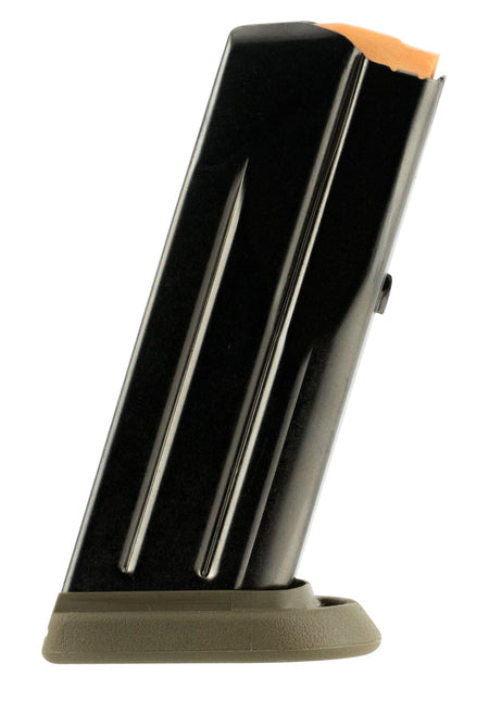 FN 20100062 FNS Compact 12rd 9mm Luger Magazine Black/Flat Dark Earth Polished Steel Body