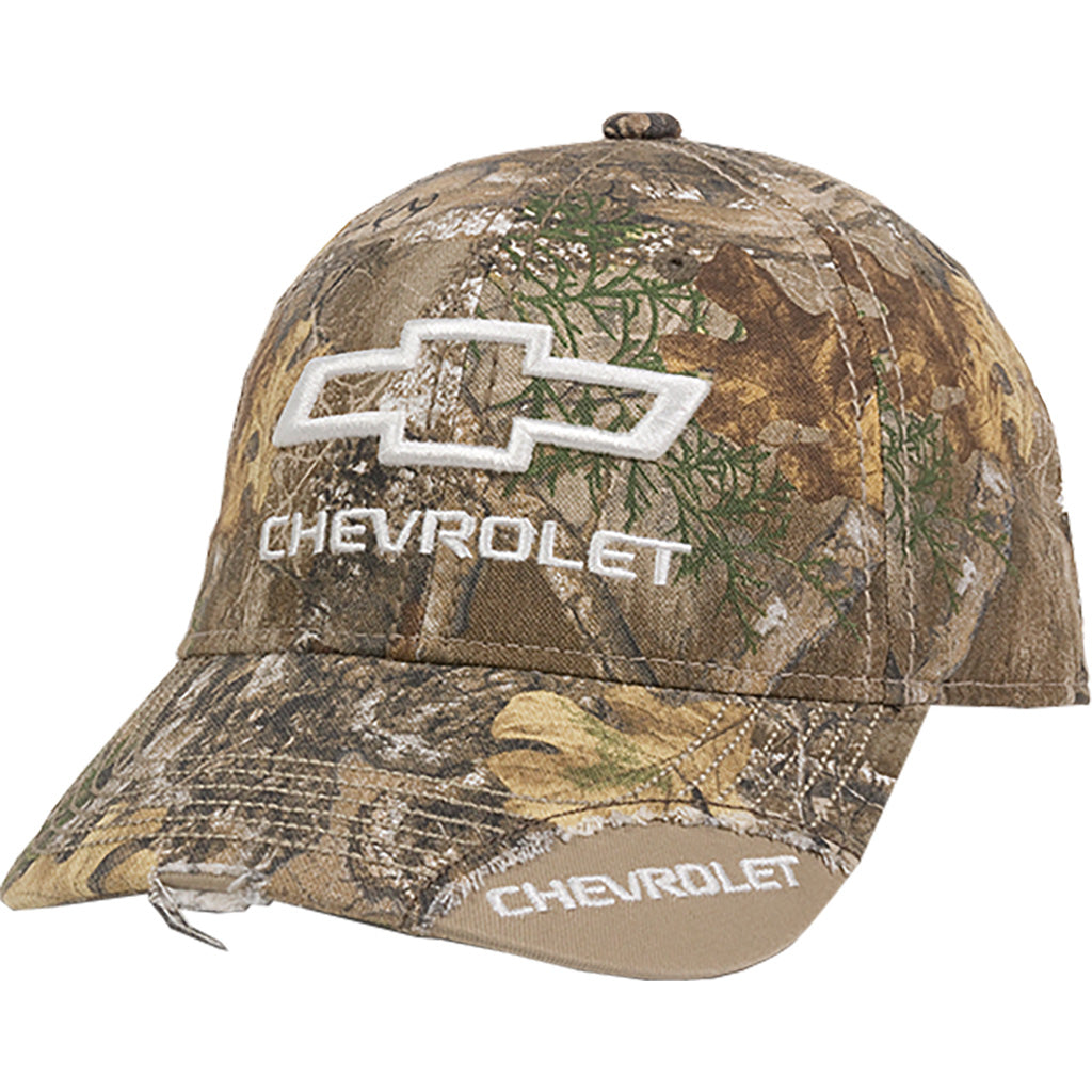 Outdoor Cap Chevrolet Realtree Edge Camo Hat with Frayed Visor