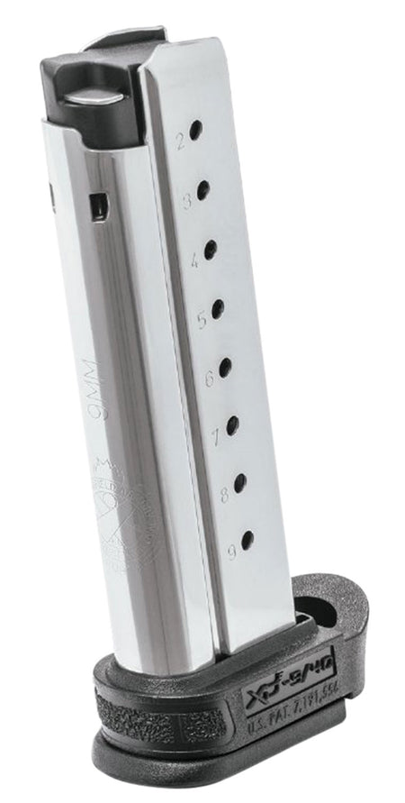 Springfield Armory XDE09091 XD-E 9rd Extended Sleeve 9mm Luger Stainless Steel Magazine
