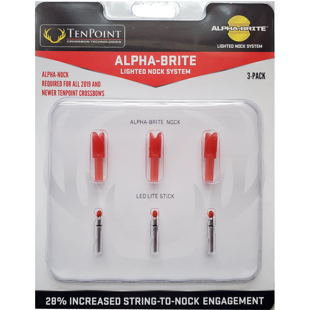 TenPoint Alpha Brite Lighted Nock Kit .297 Red 3-Pack