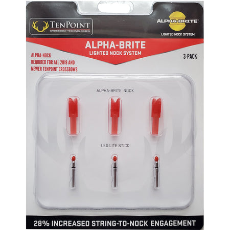 TenPoint Alpha Brite Lighted Nock Kit .297 Red 3-Pack