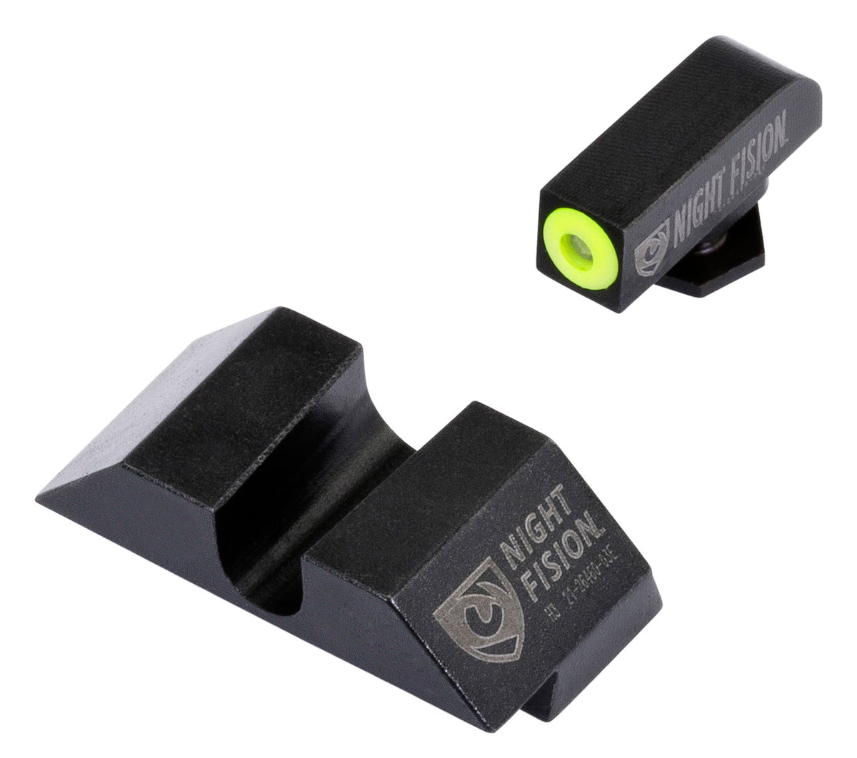 Night Fision GLK001014YGZ Tritium Night Sights Green/Yellow Outline Front Black Rear for Glock 17/19/22