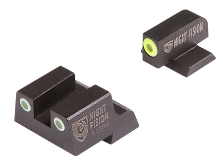 Night Fision CNK026003YGW Tritium Night Sights for Canik Yellow Outline Front & White Ring Rear TP9SFx/TP9SFL