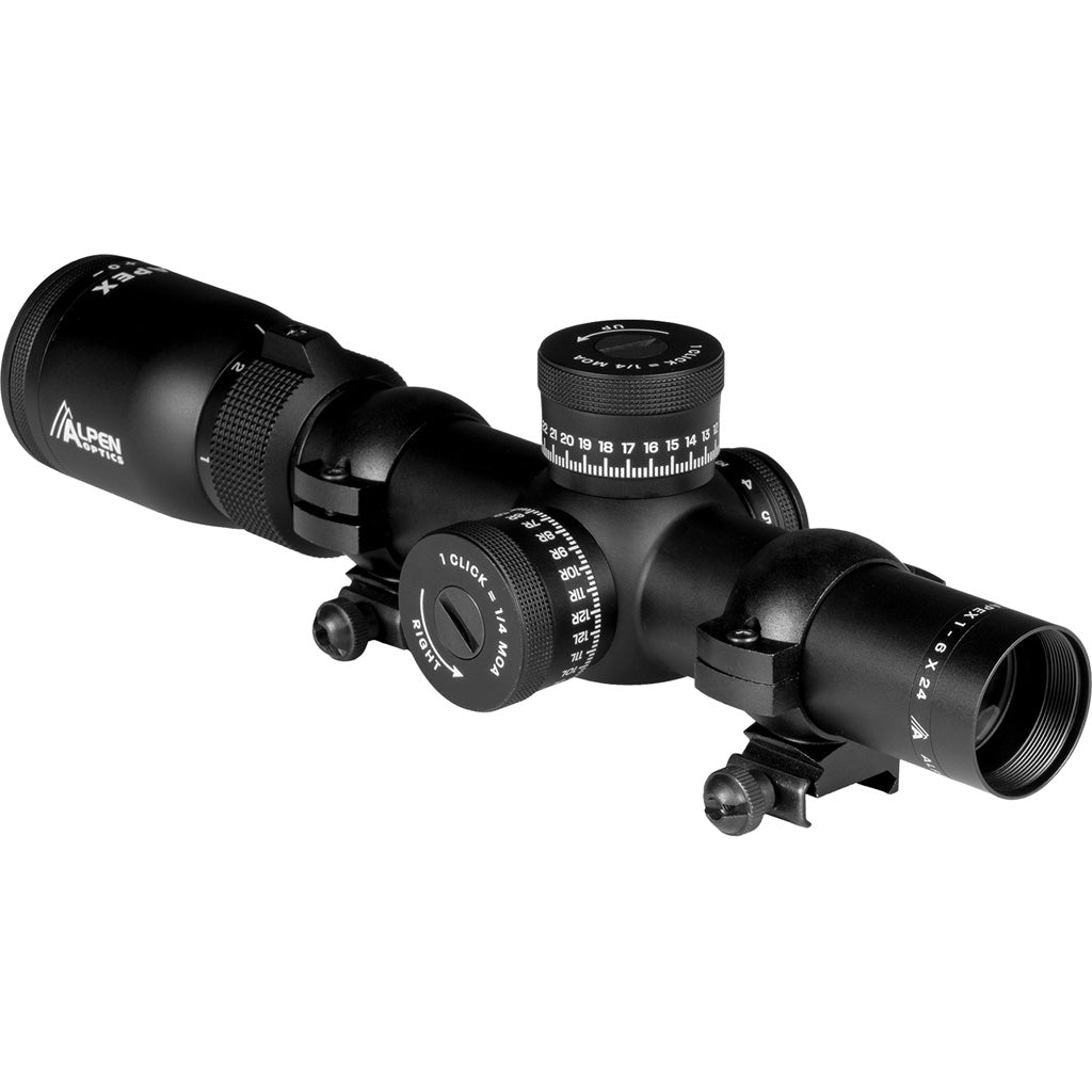 Alpen Apex XP Rifle Scope 1-6x24 with Illuminated AR-BDC Reticle