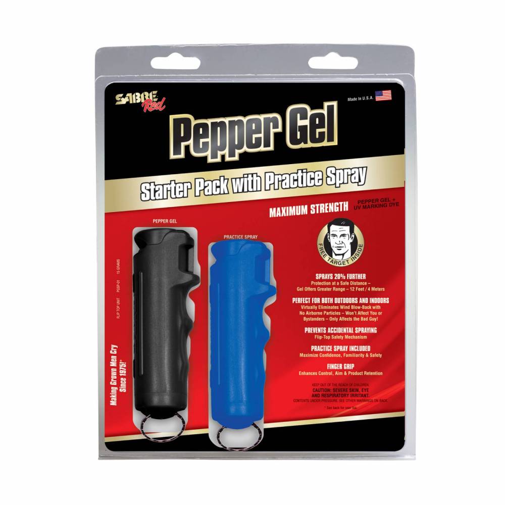 Sabre Red Pepper Gel Starter Pack with Pepper Gel and Practice Spray