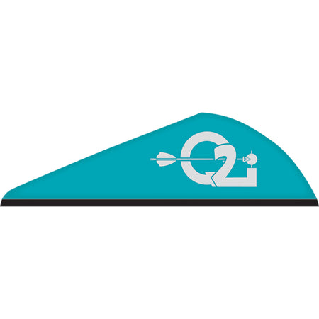 Q2i Rapt-X Arrow Vanes Teal 2 in. 100 Pack