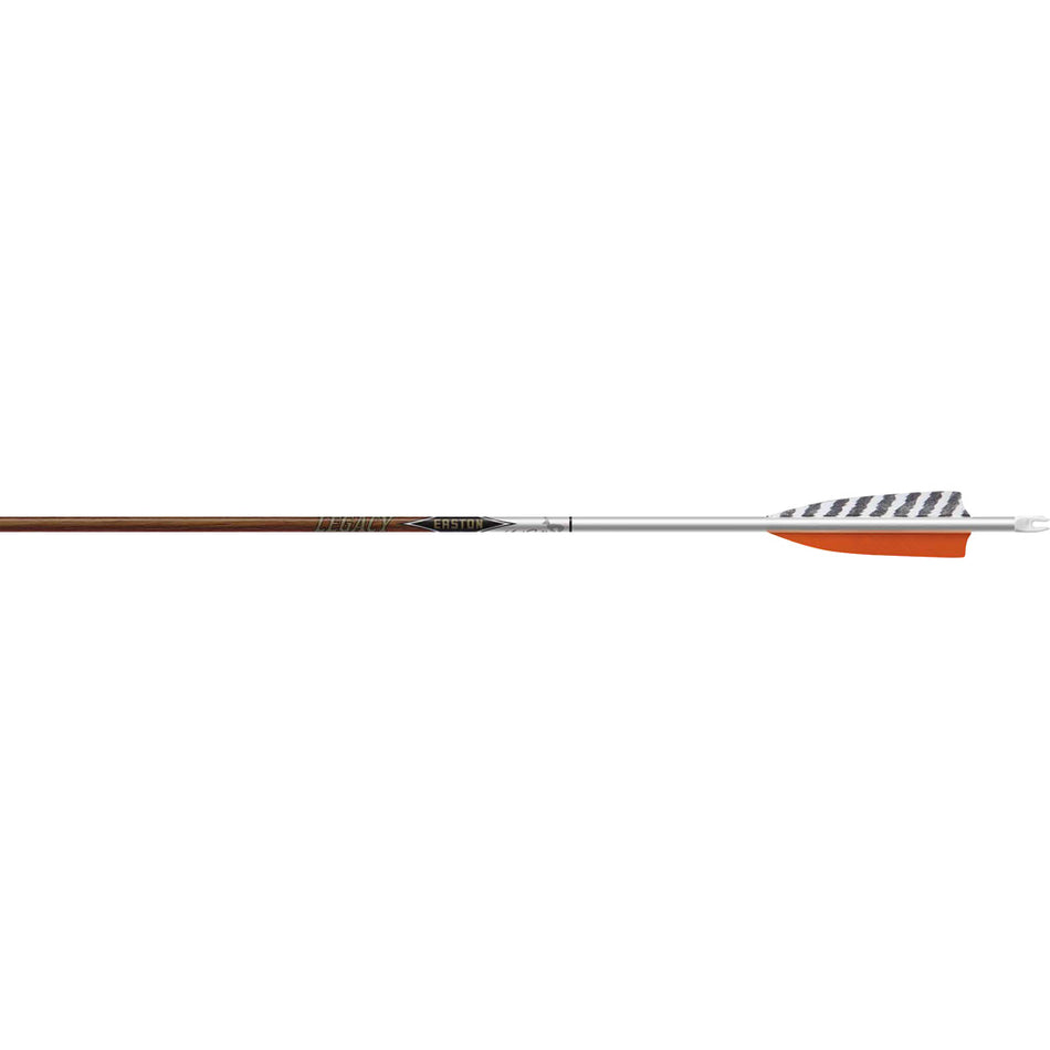 Easton Carbon Legacy 5mm Arrows 4 in. Helical Feathers 400 Spine 6 pk.