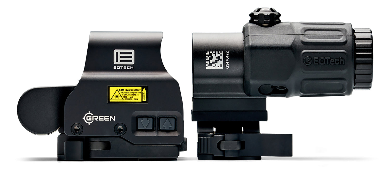 Eotech HHS Green EXPS and G33 Magnifier Matte Black 1x 3x Green Reticle Combo