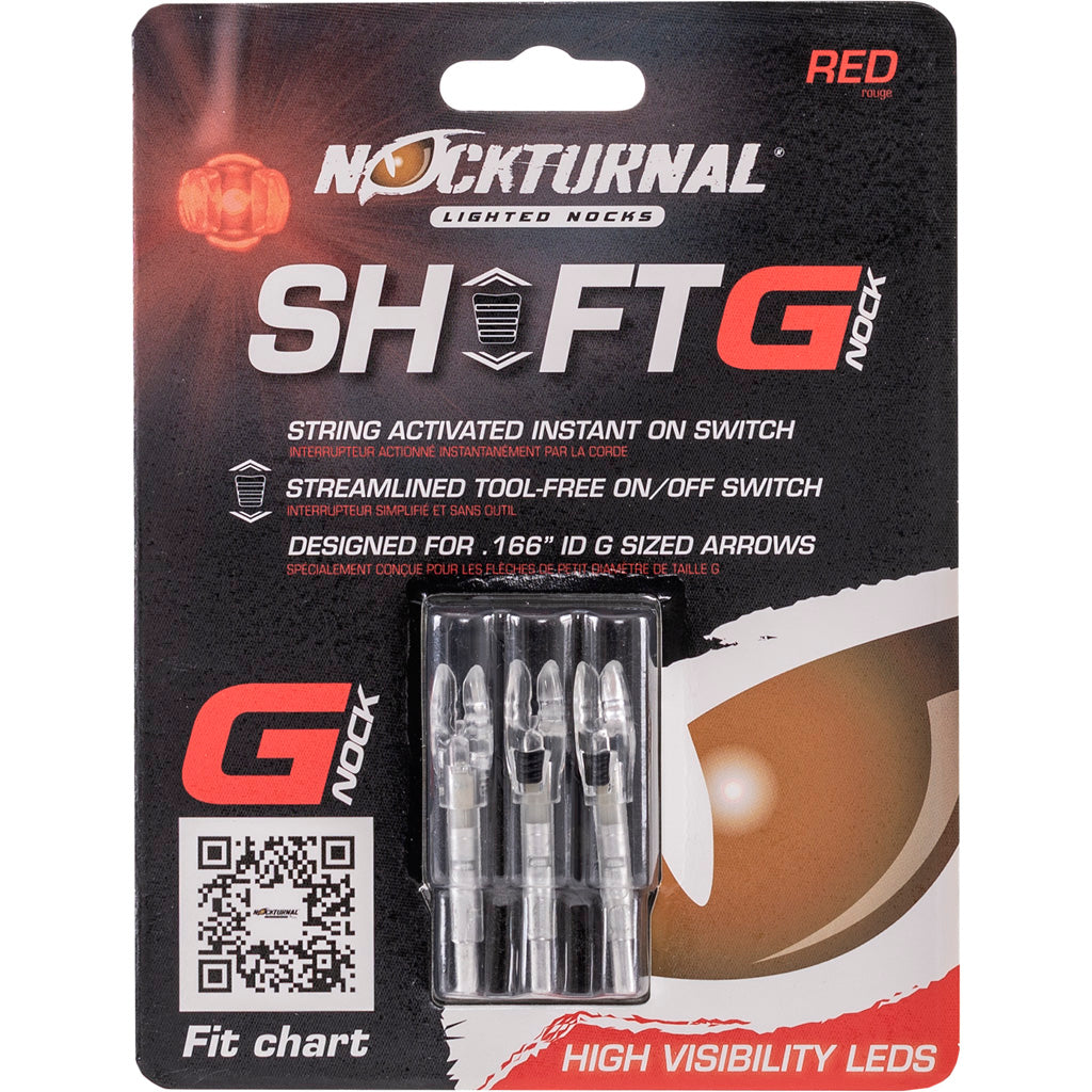 Nockturnal Lighted Nocks Red G-Fit 3 Pack