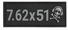 G-Code Tactical Velcro Caliber Patch 7.62x51 Grey/Black