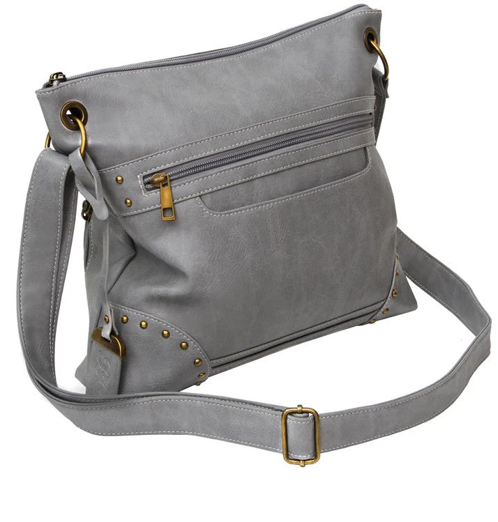 Bulldog Concealed Carry Cross Body Purse with Holster, Grey