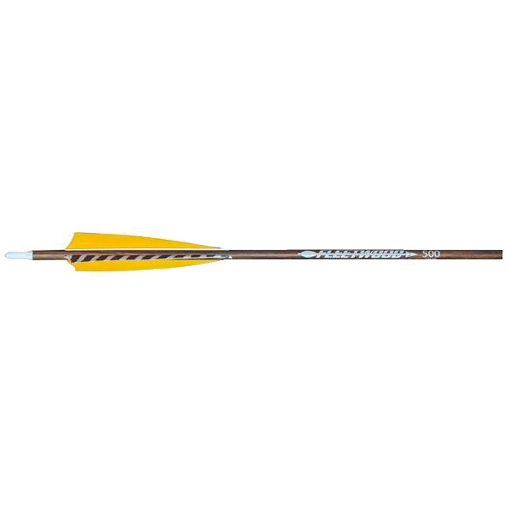 Fleetwood Natural Grain Carbon Arrows 500 Spine Turkey Feathers 6-Pack