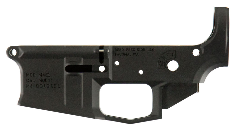 Aero Precision, M4E1, Semi-automatic; Stripped Lower Receiver, 223 Remington/556NATO, Anodized Finish, Black